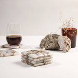 Natural Agate Square Coaster (Set of 2)