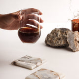 Natural Agate Square Coaster (Set of 2)
