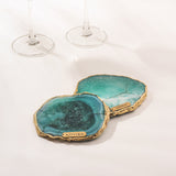 Agate Coasters- Green (Set Of 2)