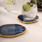 Agate Coasters- Blue (Set Of 2)