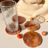 Fire Quartz Round Coaster (Set of 2)