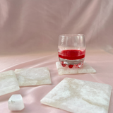 Clear Quartz Square Coaster (Set of 4)