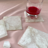 Clear Quartz Square Coaster (Set of 4)