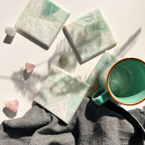 Amazonite Square Coaster (Set of 2)