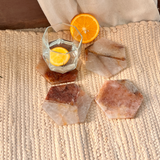 Fire Quartz Hexagon Coaster (Set of 2)