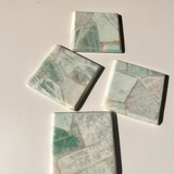 Amazonite Square Coaster (Set of 2)