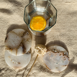 Natural Agate Round Coaster (Set of 2)