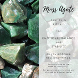 Moss Agate Hexagon Wall Clock