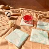 Amazonite Square Coaster (Set of 2)