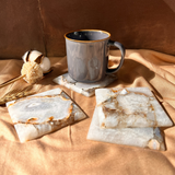 Natural Agate Square Coaster (Set of 2)
