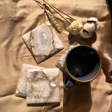 Natural Agate Square Coaster (Set of 2)