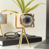 Agate Planter – Black