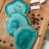 Agate Coasters- Green (Set Of 2)