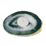 Agate Candle holder - Green