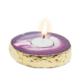 Agate Candle Holder - Pink