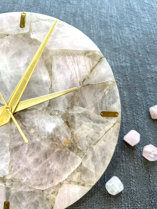 Rose Quartz Round Wall Clock