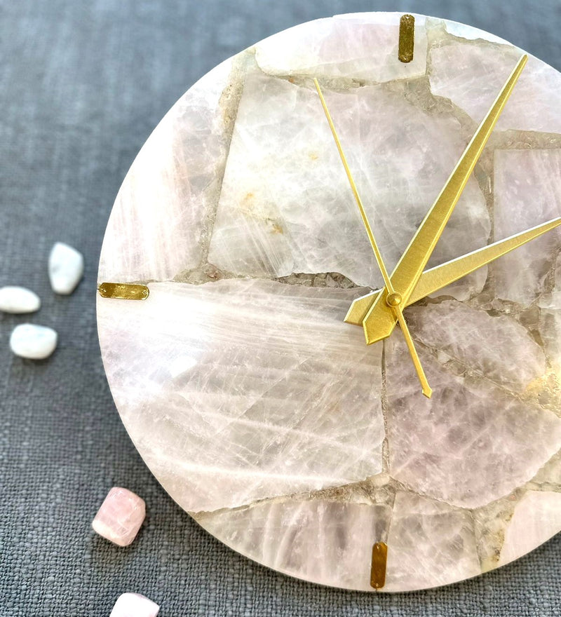 Rose Quartz Round Wall Clock