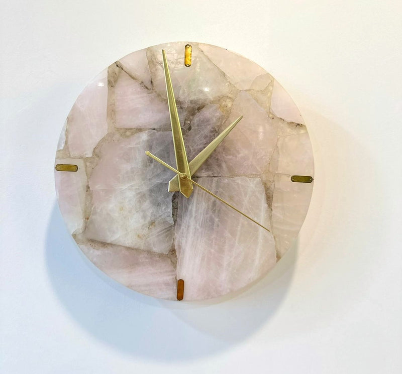 Rose Quartz Round Wall Clock