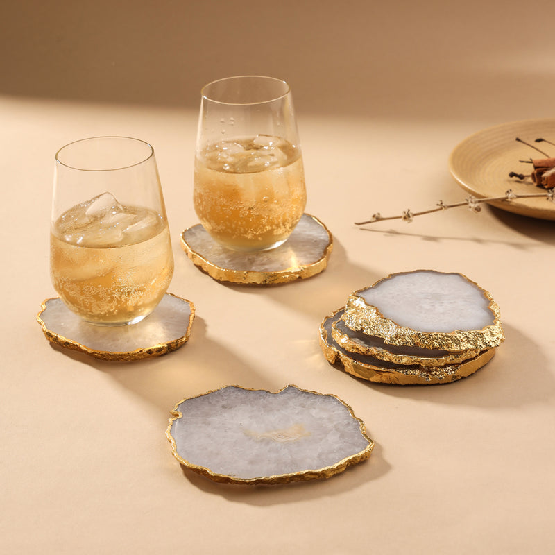 Agate Coasters- Natural (Set Of 2)