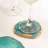 Agate Coasters- Green (Set Of 2)