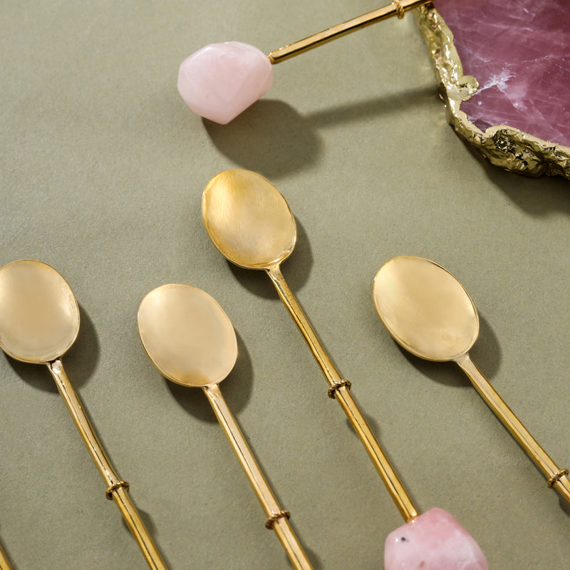 Dessert Spoons – Rose Quartz (set of 6)