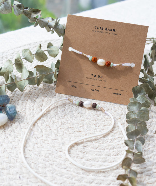 Pearl Rudraksha Rakhi